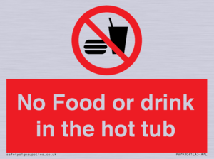 No Food or drink in the hot tub